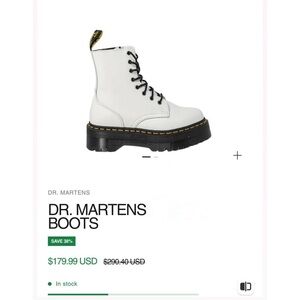 Dr. Martens White Boots